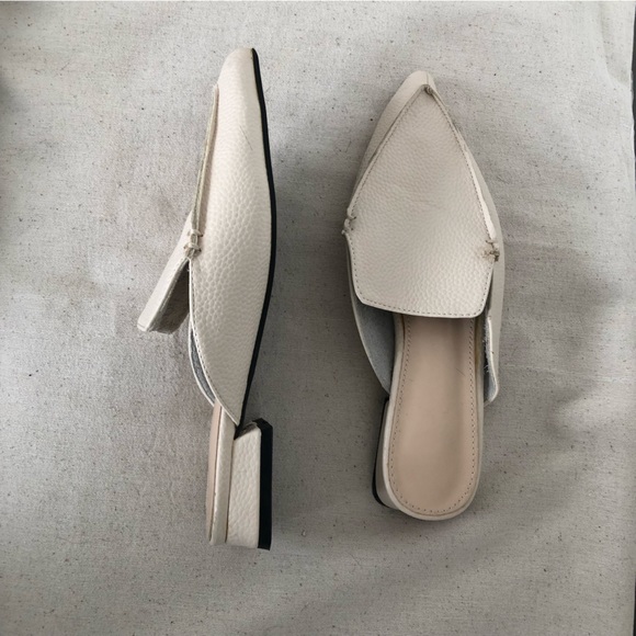 Off white pointed loafers sz 6 - Picture 2 of 5